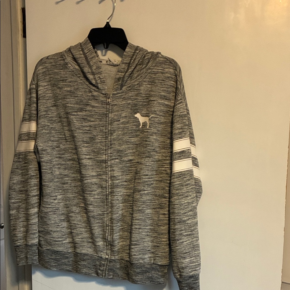 Victoria's Secret Pink , zip front sweatshirt w hood, x s
